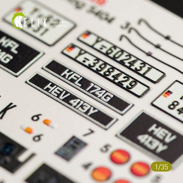 KELIK K35008 UNIMOG 404 INTERIOR 3D DECALS FOR ICM KIT 1/35