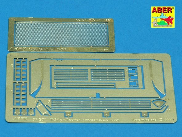 Aber 35G07 Grille covers for russian tank T-34 (1:35)