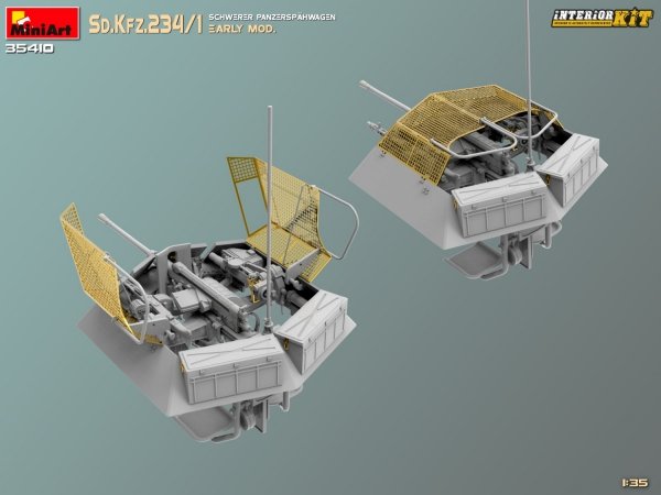 MiniArt 35410 Sd.Kfz.234/1 Schwerer Panzerspahwagen. EARLY MOD. INTERIOR KIT 1/35