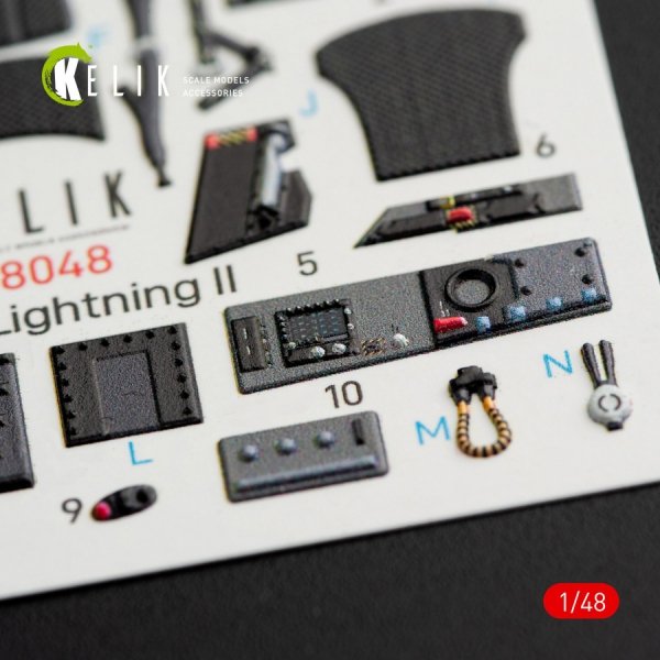 KELIK K48048 F-35B LIGHTNING II INTERIOR 3D DECALS FOR KITTY HAWK KIT 1/48