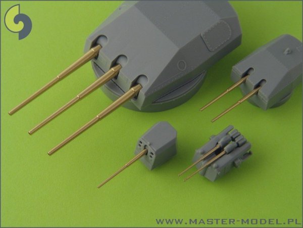 Master SM-350-057 Scharnhorst armament without blastbags - 28cm (9pcs), 15cm (12pcs), 10,5cm (14pcs) barrels