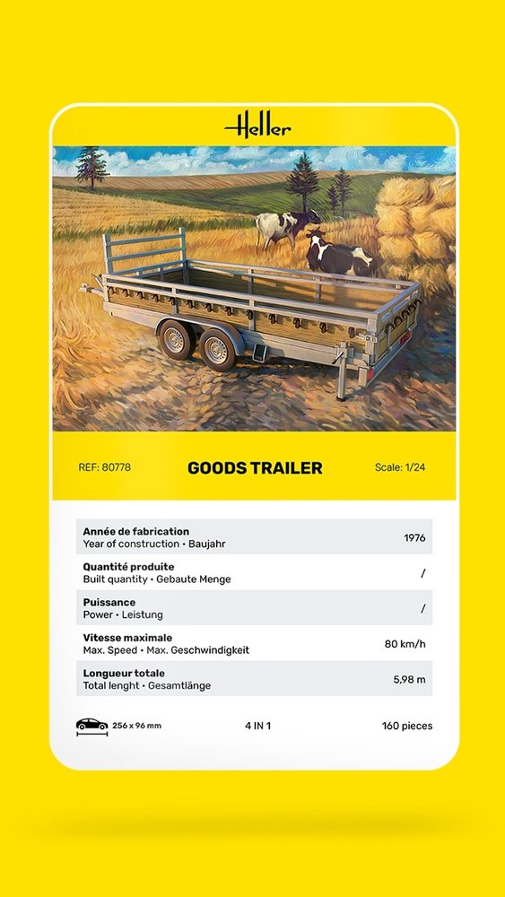 Heller 80778 Goods Trailer 1/24