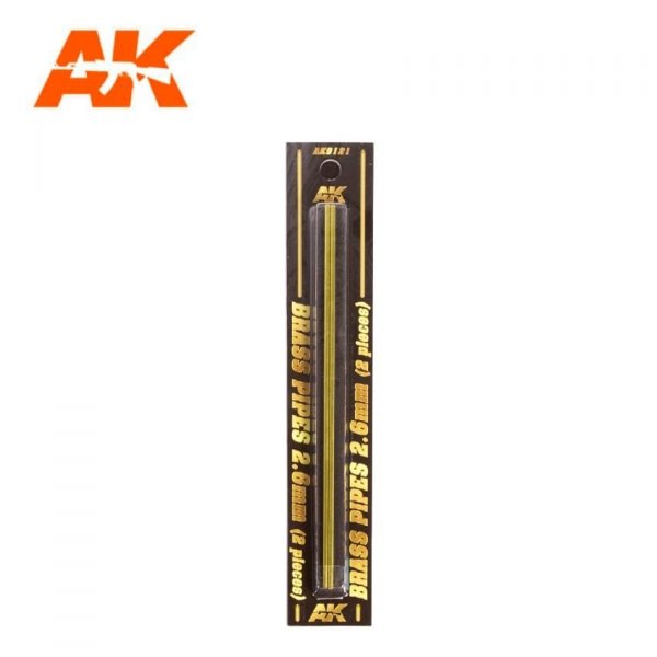 AK Interactive AK9121 BRASS PIPES 2.6MM Ø. 2 UNITS