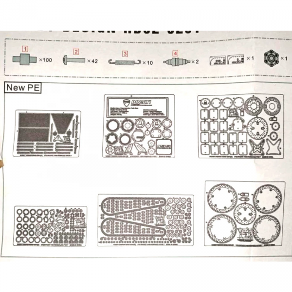 Hobby Design HD02-0291 Ducati 1199 Panigale S Detail-up Set for Tamiya kit 1/12