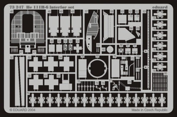 Eduard 73247 He 111H-6 interior 1/72 HASEGAWA