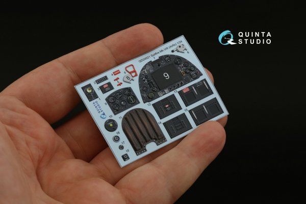 Quinta Studio QD24021 Spitfire Mk.VIII 3D-Printed &amp; coloured Interior on decal paper (Airfix) 1/24