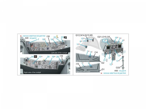 Quinta Studio QDS-48474 A-10C 3D-Printed coloured Interior on decal paper (GWH) (Small version) 1/48
