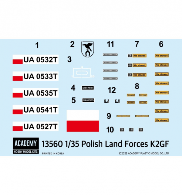 Academy 13560 Polish Land Forces K2GF 1/35