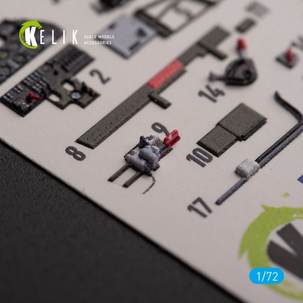 KELIK K72154 P-40K - interior 3D decals for Special Hobby kit 1/72