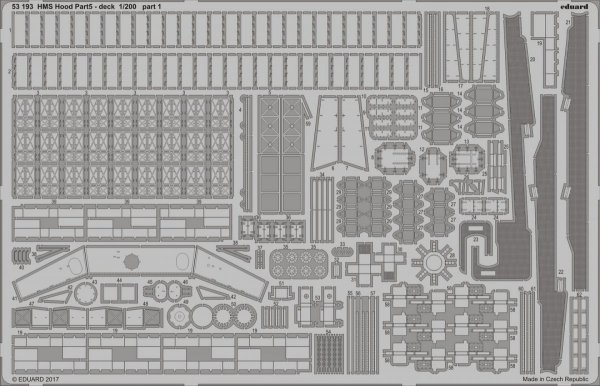 Eduard 53193 HMS Hood pt.5 deck 1/200 TRUMPETER