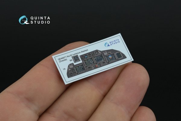 Quinta Studio QD48471 Ka-52 luminous displays for QD48470/QDS-48470 sets (Zvezda) 1/48