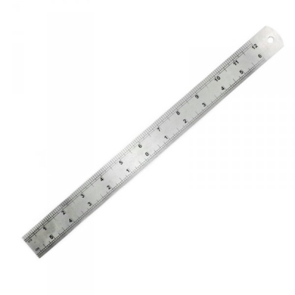 Modelcraft PRU3012 Scale Steel Rule 12” (1/12th and 1/24th scale)