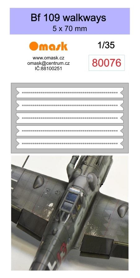 Omask 80076 Bf 109 walkways mask (Oramask 810 foil) 1/35