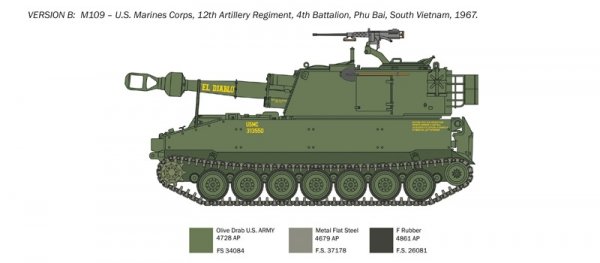 Italeri 6589 M109 A2/A3/G 1/35