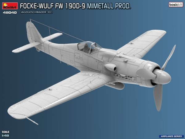 MiniArt 48040 FOCKE-WULF FW 190D-9. MIMETALL PROD. JAGDGESCHWADER 301. BASIC KIT 1/48
