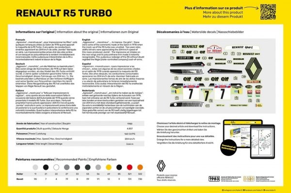 Heller 80717 Renault R5 Turbo 1/24