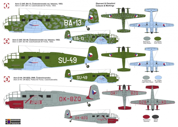 Kovozavody Prostejov KPM0330 Aero C-3AF/D-44 „Síbl“ 1/72