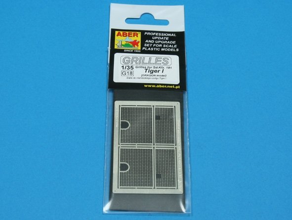 Aber 35G18 Grilles for german tank Sd.Kfz. 181 Tiger I (1:35)