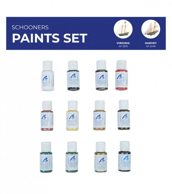 ARTESANIA LATINA 277PACK21 Zestaw farb akrylowych 12x20 ml - Schooners (Virginia, Harvey)