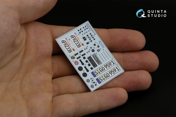 Quinta Studio QD24003 Porsche 959 3D-Printed &amp; coloured Interior on decal paper (Tamiya) 1/24