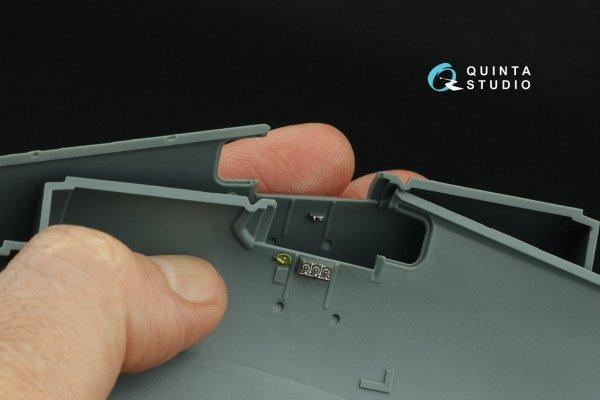 Quinta Studio QD48413 F6F-3E/N Hellcat 3D-Printed &amp; coloured Interior on decal paper (Eduard) 1/48