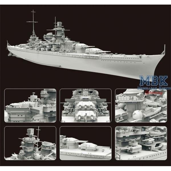 FlyHawk Model FH1148S German Battleship Scharnhorst 1943 Deluxe Edition 1/700