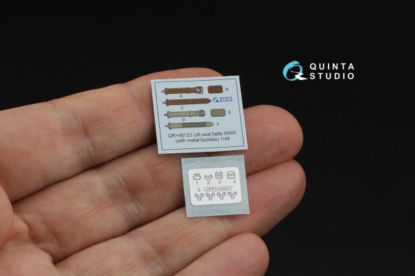 Quinta Studio QR+48123 WWII Imperial Japanese Army seat belts (3D decal with metal buckles) (All kits) 1/48