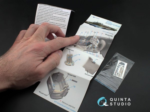 Quinta Studio QD72008 IL-2 Shturmovik 3D-Printed &amp; coloured Interior on decal paper (for Tamiya kit) 1/72