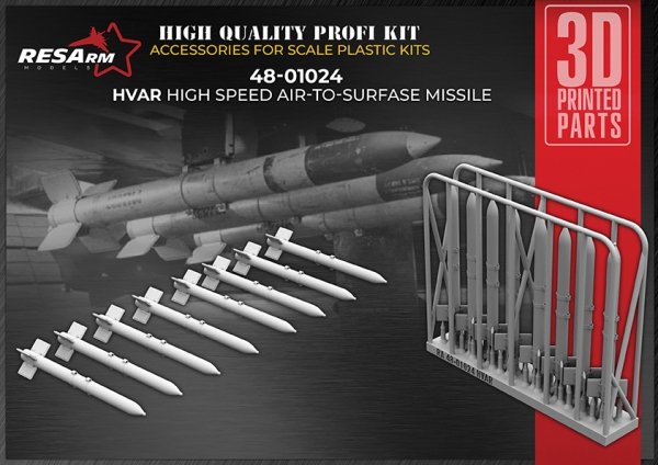 RESArm 48-01024 HVAR HOLY MOSES - High-speed Aviation Missile (3D resin printing) 1/48