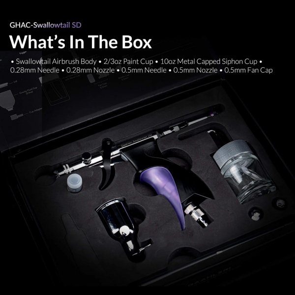 Gaahleri 43011 Ace Series GHAC-Swallowtail SD 0,28 &amp; 0,5 mm Airbrush