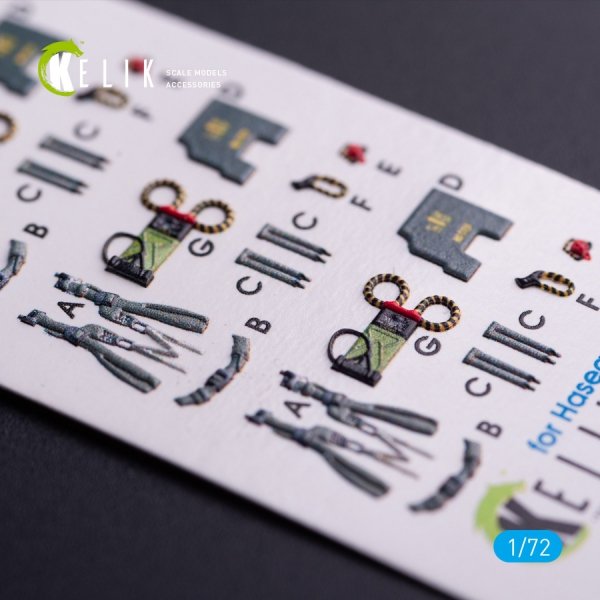 Kelik K72068 RF-4B - interior 3D decals for Hasegawa kit (1/72)
