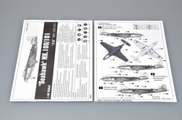 Trumpeter 02827 British Hawker Sea Hawk MK.100/101 (1:48)