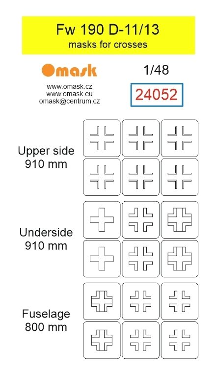 Omask 24052 Fw 190 D-11/13 masks for crosses 1/48