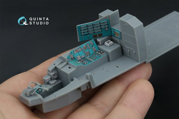 Quinta Studio QDS-48570 Mi-24A 3D-Printed &amp; coloured Interior on decal paper (Trumpeter) (small version) 1/48