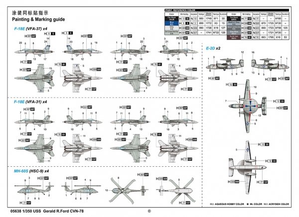 Trumpeter 05638 USS Gerald R.Ford CVN-78 1/350