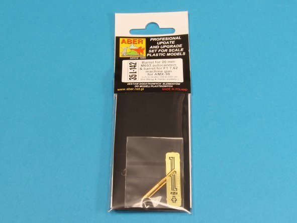 Aber 35L-142 Barrel for 20 mm M693 autocannon and barrel for F1 7,62 machine gun for AMX-30 (1:35)