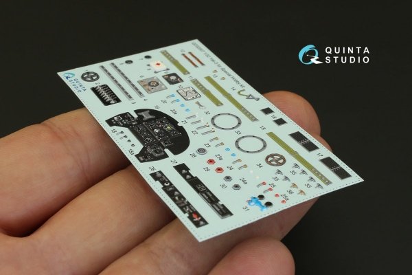 Quinta Studio QD32007 Yak-3 3D-Printed &amp; coloured Interior on decal paper (for Special Hobby kit) 1/32
