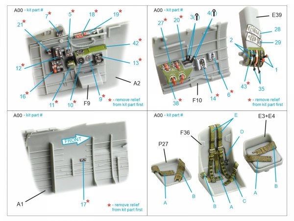 Quinta Studio QD48647 Boston III (DB-7B) 3D-Printed &amp; coloured Interior on decal paper (HK models) 1/48