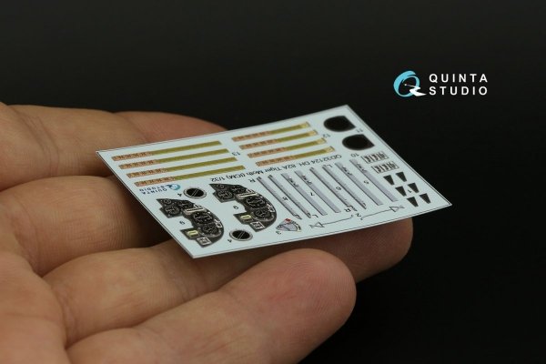Quinta Studio QD32124 DH 82A Tiger Moth 3D-Printed &amp; coloured Interior on decal paper (ICM) 1/32