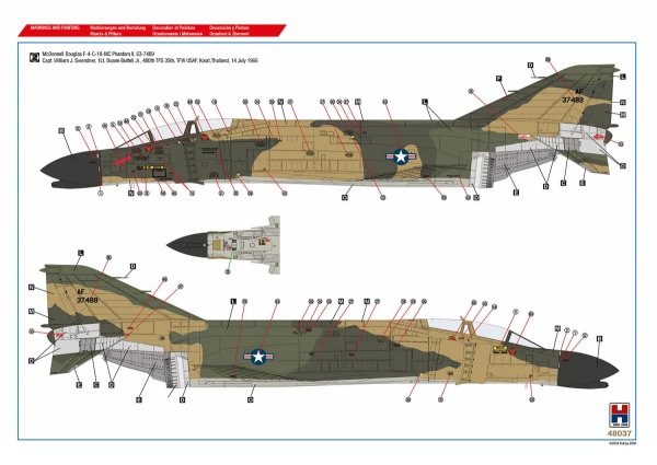 Hobby 2000 48037 Vietnam Aces vol.1 ( ACADEMY + CARTOGRAF + MASKI ) 1/48