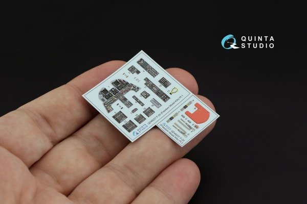Quinta Studio QD48257 F-20 Tigershark 3D-Printed &amp; coloured Interior on decal paper (Freedom Model) 1/48
