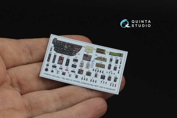 Quinta Studio QD48646 A-20C Havoc (DB-7B) 3D-Printed &amp; coloured Interior on decal paper (HK models) 1/48