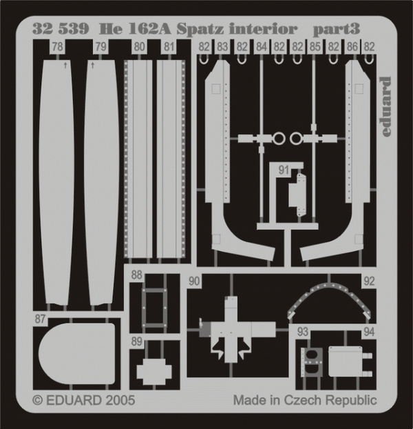 Eduard 32539 He 162A Spatz interior 1/32 REVELL