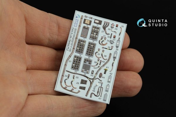 Quinta Studio QD32155 F-15C Early/F-15A/F-15J early 3D-Printed &amp; coloured Interior on decal paper (Tamiya) 1/32