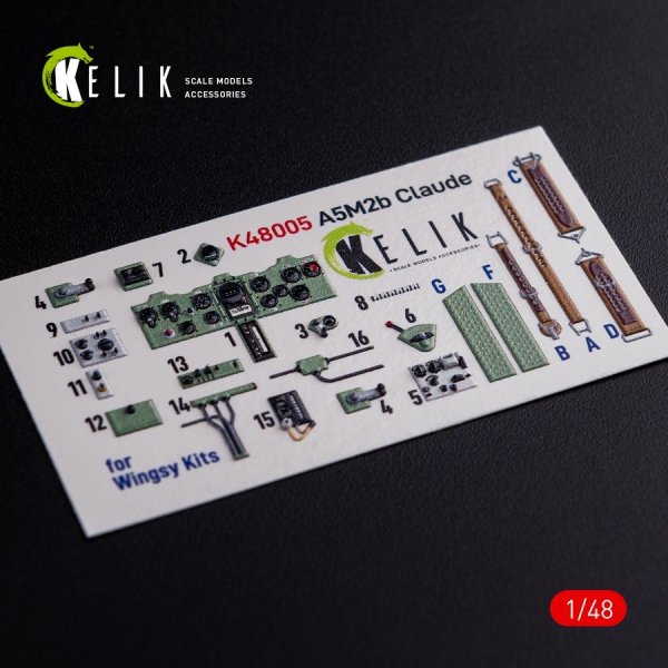 KELIK K48005 A5M2B Claude interior 3D decals for WingsyKits kit