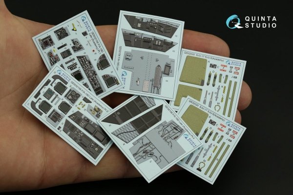 Quinta Studio QD32156 F/A-18D late 3D-Printed &amp; coloured Interior on decal paper (Academy) 1/32