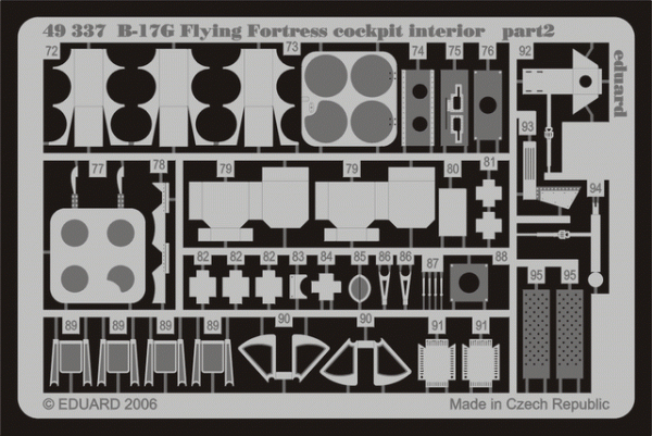 Eduard 49337 B-17G cockpit interior 1/48 Revell