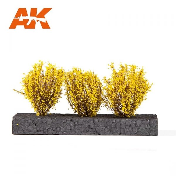 AK Interactive AK8218 LIGHT YELLOW BUSHES 4-6CM 1/35