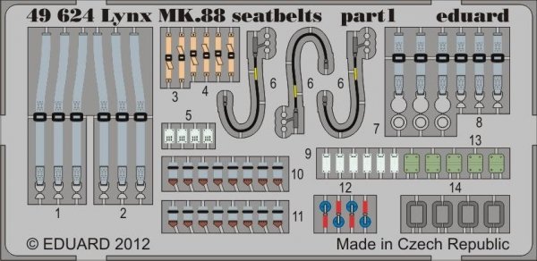 Eduard 49624 Lynx Mk.88 seatbelts 1/48 (Airfix)
