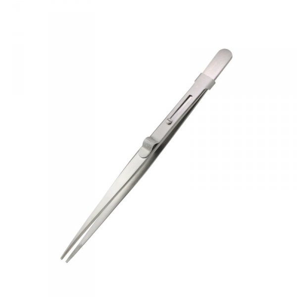 Modelcraft PTW1093-FR Fine Serrated Locking Stainless Steel Tweezers